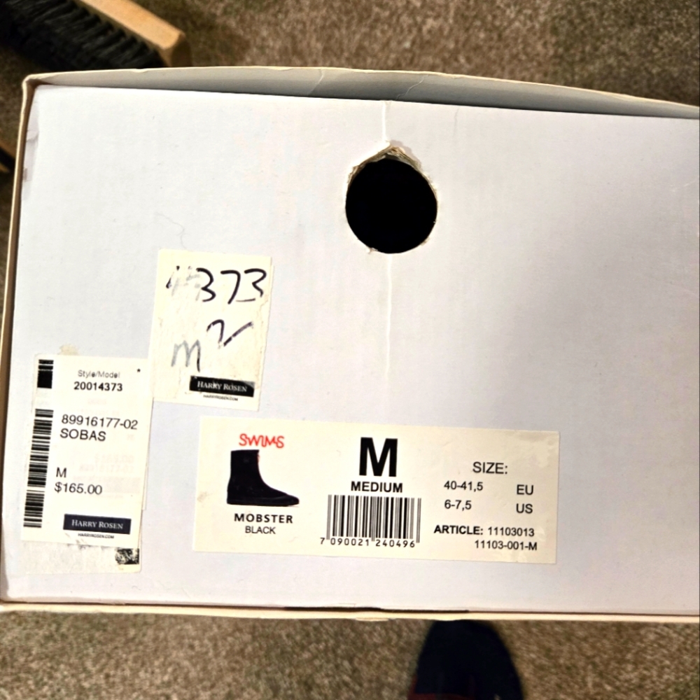 SWIMS Mobster Black Boots - Medium